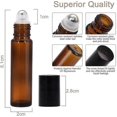thumbnail image 2 of 12 Pack Essential Oil Roller Bottles,10ml Amber Glass Roller Bottles With Stainless Steel Roller Balls And Caps For Travel, Perfume And Lip Gloss, 2 of 4
