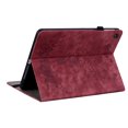 thumbnail image 2 of SaniMore Case for Lenovo Tab M10 10.1 inch 3rd Generation TB-328F, Anti-slip Grooves Kickstand [Pencil Holder Card Slots] Embossed Rose PU Leather Shockproof Wallet Shell LNM103rd,Red, 2 of 8