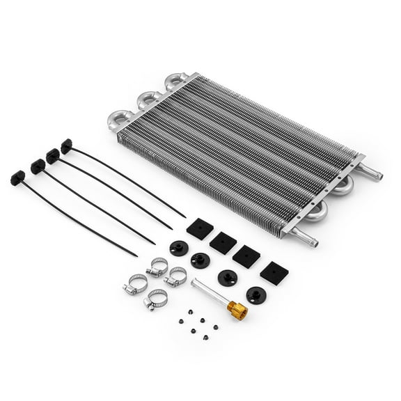 Speedmaster PCE186.1016 Transmission Tube and Fin Fluid Oil Cooler 15.5" x 7.5" w/ Mounting Hardware