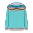 thumbnail image 5 of Ounisa Womens Fair Isle Sweater Button Up Long Sleeve Cardigans Crew Neck Open Front Knit Vintage Sweater Coats, 5 of 6