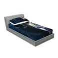 thumbnail image 2 of Ambesonne Galaxy Fitted Sheet & Pillow Sham Set, Asteroid Rocky Space, Twinxl, Dark Blue Grey, 2 of 2