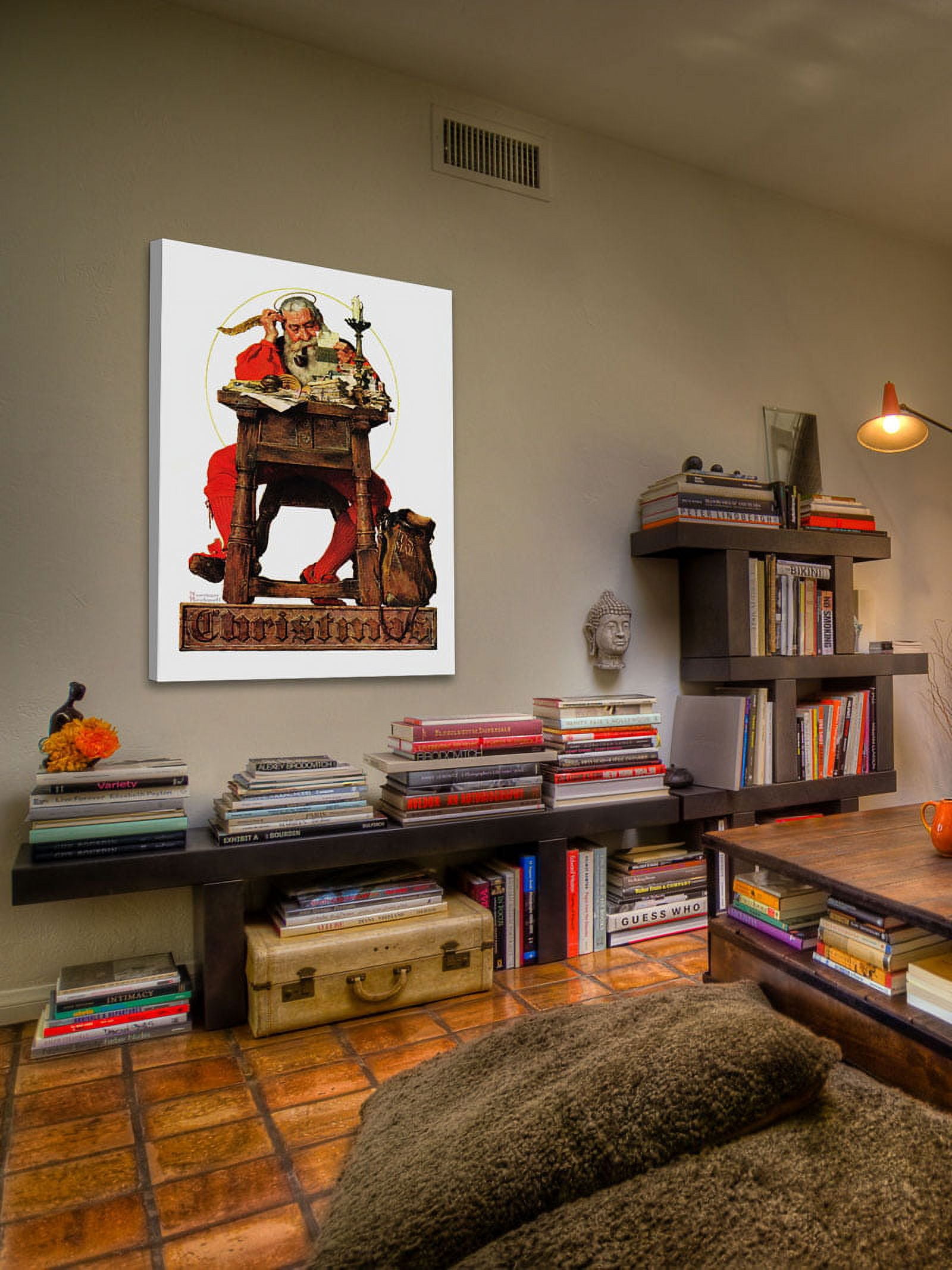 Marmont Hill "Santa at His Desk" by Norman Rockwell Painting Print on Canvas