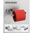 thumbnail image 3 of Wowow 5-Piece Brushed Nickel Decorative Bathroom Hardware Set with Towel Bar,Toilet Paper Holder and Robe Hook, 3 of 5