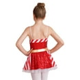 thumbnail image 2 of iEFiEL Kids Girls Christmas Sequins Cami Tutu Dress Candy Cane Costume Stripes Tutu Skirted Leotard Ballet Dance Dress Red 16, 2 of 7