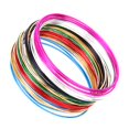 thumbnail image 3 of 4x 50Pcs 1mm Multicolor Thin Hoop Bracelet Brazalete Brazalete Mujer - Multicolor SM SunniMix brazalete delgado, 3 of 8