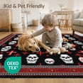 thumbnail image 4 of ODIKA 8'x10' Washable Area Rug Durable, Non-Slip Halloween Gothic Coffin Skull Spooky Web Bat Cross Decorations for Living Room, Under Sectional, Family, 4 of 7
