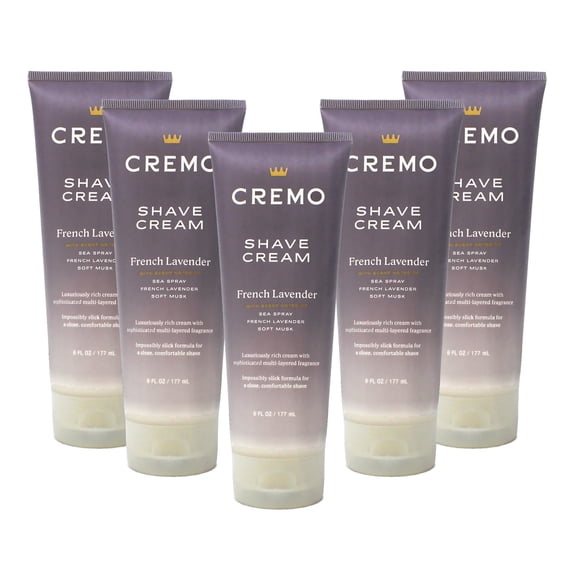 Cremo French Lavender Concentrated Shaving Cream 6 Fl. Oz. - Pack of 5