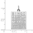 thumbnail image 2 of Sterling Silver Rhodium-Plated Bingo Card Polished Pendant (27 X 18) Made In United States qc293, 2 of 2