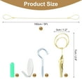 thumbnail image 2 of 2pcs Wall Hanging Photo Display Cable Wire Rod with 20 Round Clips, 5Ft Hanging Picture Frames Collage Gold, 2 of 6