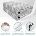 thumbnail image 4 of Twin XL Quilt Set 68''x98'', Gray Stripes Lightweight Summer Bedspread Coverlet Set with 2 Pillow Shams, Vintage Minimalist Lines Texture Breathable All Season Quilt Bedding for Dorm/Guest Room, 4 of 9