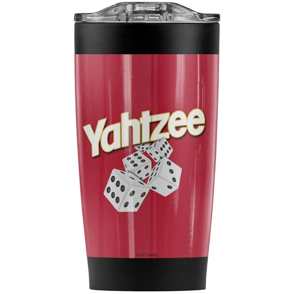 Yahtzee/Tumbling Dice Stainless Steel Tumbler 20 oz Coffee Travel Mug/Cup, Vacuum Insulated & Double Wall with Leakproof Sliding Lid | Great for Hot Drinks and Cold Beverages