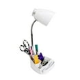 thumbnail image 2 of Desk Lamp with iPad Stand - Organizer Lamp, 8 Compartments - Chrome Gooseneck, Neon Green Accent, 2 of 10
