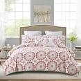 thumbnail image 2 of Home Soft Things 7 Piece Printed Microfiber Quilts Bedspread Set - Delia - Queen (90" x 90"), 2 of 8