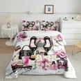 thumbnail image 2 of Erosebridal Pink Fashion Bedding Sets Twin with Comforter, Female Perfume Duvet Insert, High Heels Reversible Comforter Sets Twin Size, Ultra Soft Room Decor, 2 Pieces, 2 of 8