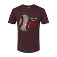 thumbnail image 2 of Wild Bobby, Baseball Fingerprint It's In My DNA, Sports, Men Premium Tri Blend Tee, Cardinal, Small, 2 of 5