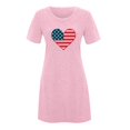 thumbnail image 4 of RT5YKing Robe Décontractée Mode Printemps Été Jour de l'Indépendance Manches Courtes Col Rond Mi-Mollet Robes pour Femmes 2023, 4 of 4