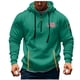 thumbnail image 2 of Sudadera con capucha para hombre, con estampado de bolsillo, media cremallera, cordón ajustable, informal, deportiva, de manga larga, blusa de poliéster, 2 of 5