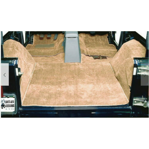 Hollywood Accessories Jeep Wrangler YJ 1976-1995 YJ CJ7 Interior Carpet Rug  Mat Kit 6pcs Honey (Spice) 