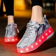 thumbnail image 3 of YAZI Kids Roller Shoes Boy Girl Sneakers with Wheels Become Sport Sneaker with Led for Christmas Birthday Children Show Gift, 3 of 18