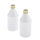 thumbnail image 4 of 2x 300ml Vacía Botella de Plástico Recipiente Cosmético Estuche de Crema de Loción Tarro para Hogar / Oficina / Viaje / Vacaciones Blanco + dorado Salvador Tapa de rosca de botella, 4 of 10