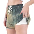 thumbnail image 4 of FORMRS Womens Swim Shorts Mesh Liner Quick Dry Casual Beach Board Bottom with Pockets, Sizes S-2XL, Retro Forest, 4 of 9