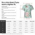 thumbnail image 4 of Bixox Men's Vintage Floral Printed Short Sleeve Skinny Athletic T-Shirt, 4 of 6