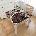 thumbnail image 2 of nygtbtfer Table Cloth, Fitted Tablecloths with Elastic Edge, Wipeable Table Cover for Kitchen Wedding s Flower, 2 of 7