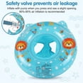 thumbnail image 4 of CQHVKQ 20" Inflatable Baby Pool Float Seat, Lion Pattern Baby Swimming Ring for Swim Training, Toddler Inflatable Swimming Float with Airbag Seat, Adjustable Infant Pool Floats 6-36 Months, Blue, 4 of 9
