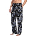 thumbnail image 3 of Kdxio Sunflowers Print Men's Sleep Pajama Pant Lounge Pants with Pockets, 3 of 8