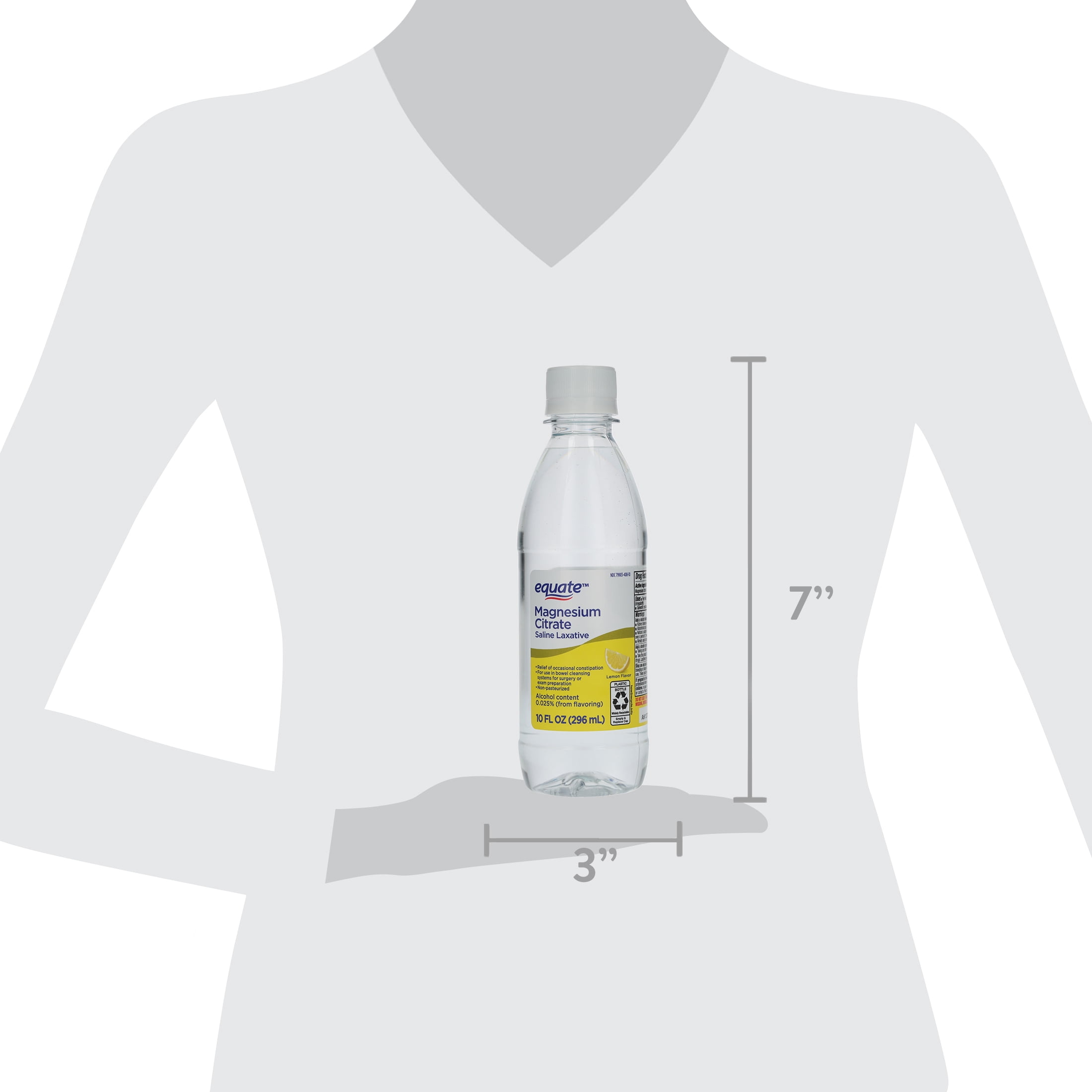 Equate Magnesium Citrate Saline Laxative, Lemon Flavor, 10 oz