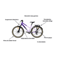 thumbnail image 2 of Bicicleta de Montaña tipo City R26, Lila, 2 of 10