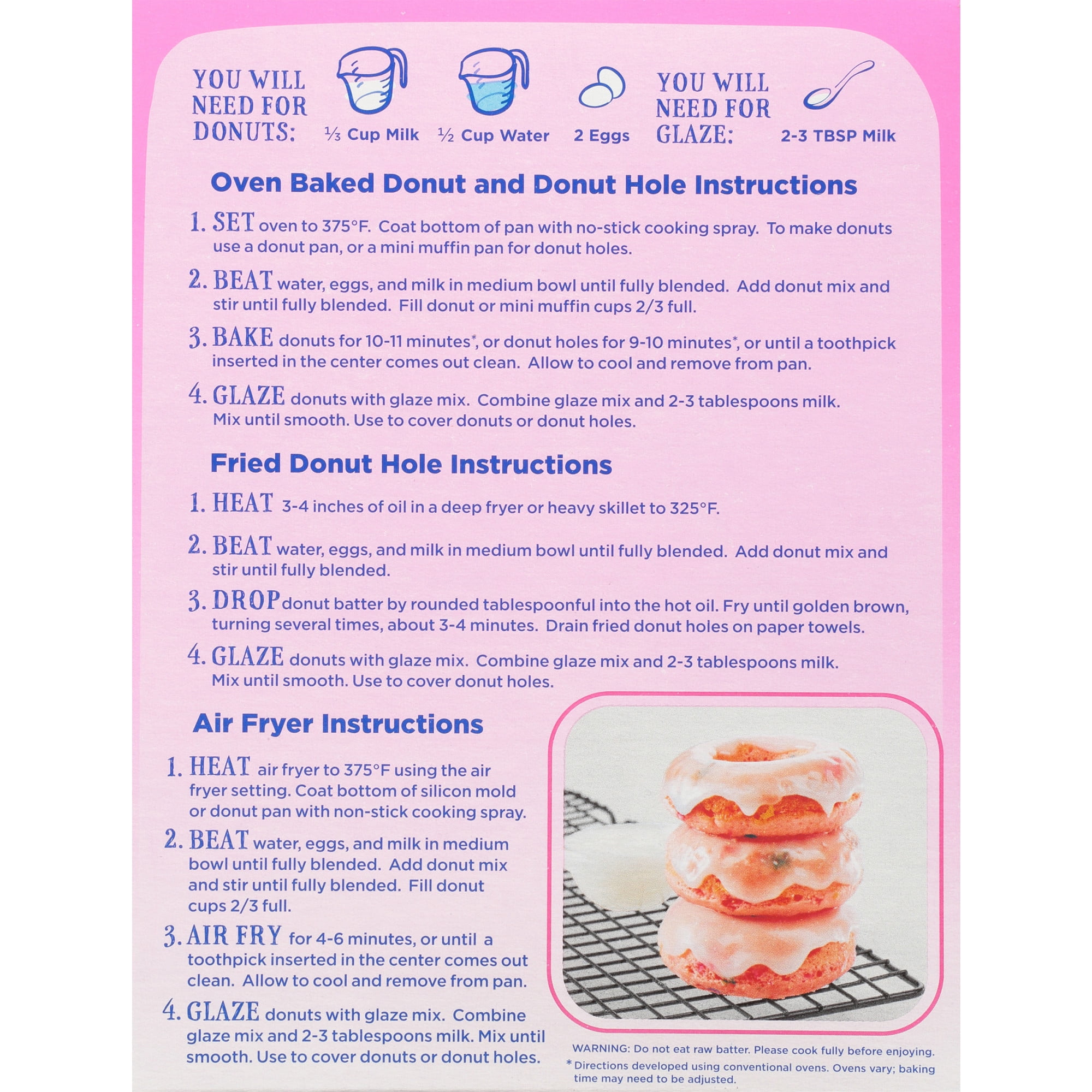 Pillsbury Funfetti Unicorn Pink Vanilla Cake Donut Mix with Candy Bits, 16.2 oz Box