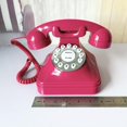 thumbnail image 3 of Teléfono fijo retro con cable y botones TelPal, rosa, 3 of 7