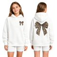 thumbnail image 5 of Shadoumai Girls Oversized Pullover Hoodies Leopard Bow Graphic Hooded Sweatshirts Spring Cute Trendy Sweater Pocket, 5 of 9