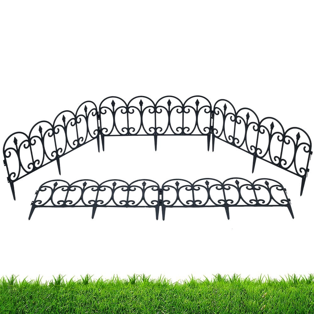 PENGXAING Decorative Garden Border Path Edging Plastic Fence Lawn Picket Fencing Plant Stakes Decor