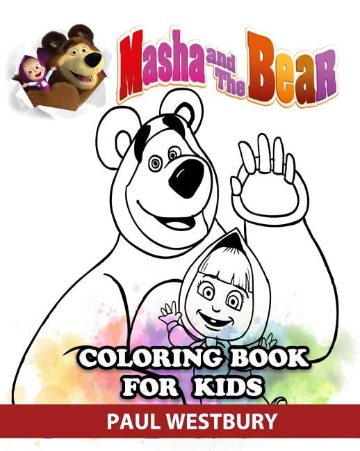 Masha and the Bear Coloring Book 16 pages 56 stickers inside 16x23cm 
