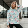 thumbnail image 5 of SCRAWLGOD Rose Butterfly Womens Hoodies Pullover Oversized Hoodie Women Plus Size 2XL Long Sleeve Sweatshirt Womens Hoodie Washable Ladies Hooded Sweaters for Clubs, 5 of 7