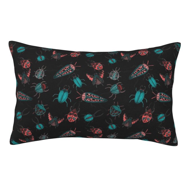 Balery Colorful Insect Funda de Cojín Estampada, Regalos para Mujeres, Regalos de Amor para Ella, Regalos para Novia o Esposa, Funda de Almohada-16"x24"