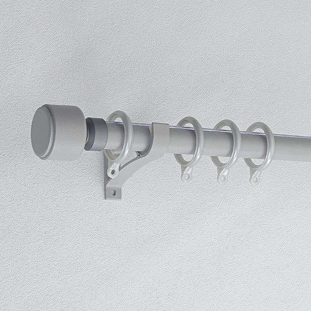 Single Curtain Rod Window Rods 3.3-9.8ft Roman Rod Heavy Duty Curtain Rods for Windows, Wall Mounting Aluminum Curtain Rod(Gray,1.30m/4.3ft)