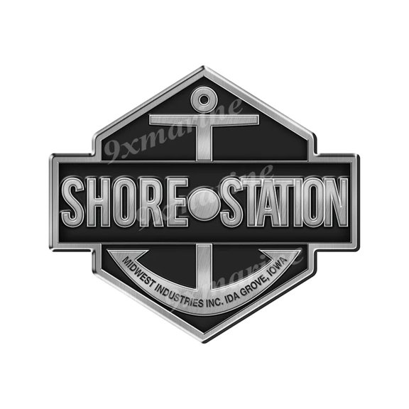 Shore Station Boat Sticker "3D Vinyl Replica" of original - 8.5" long