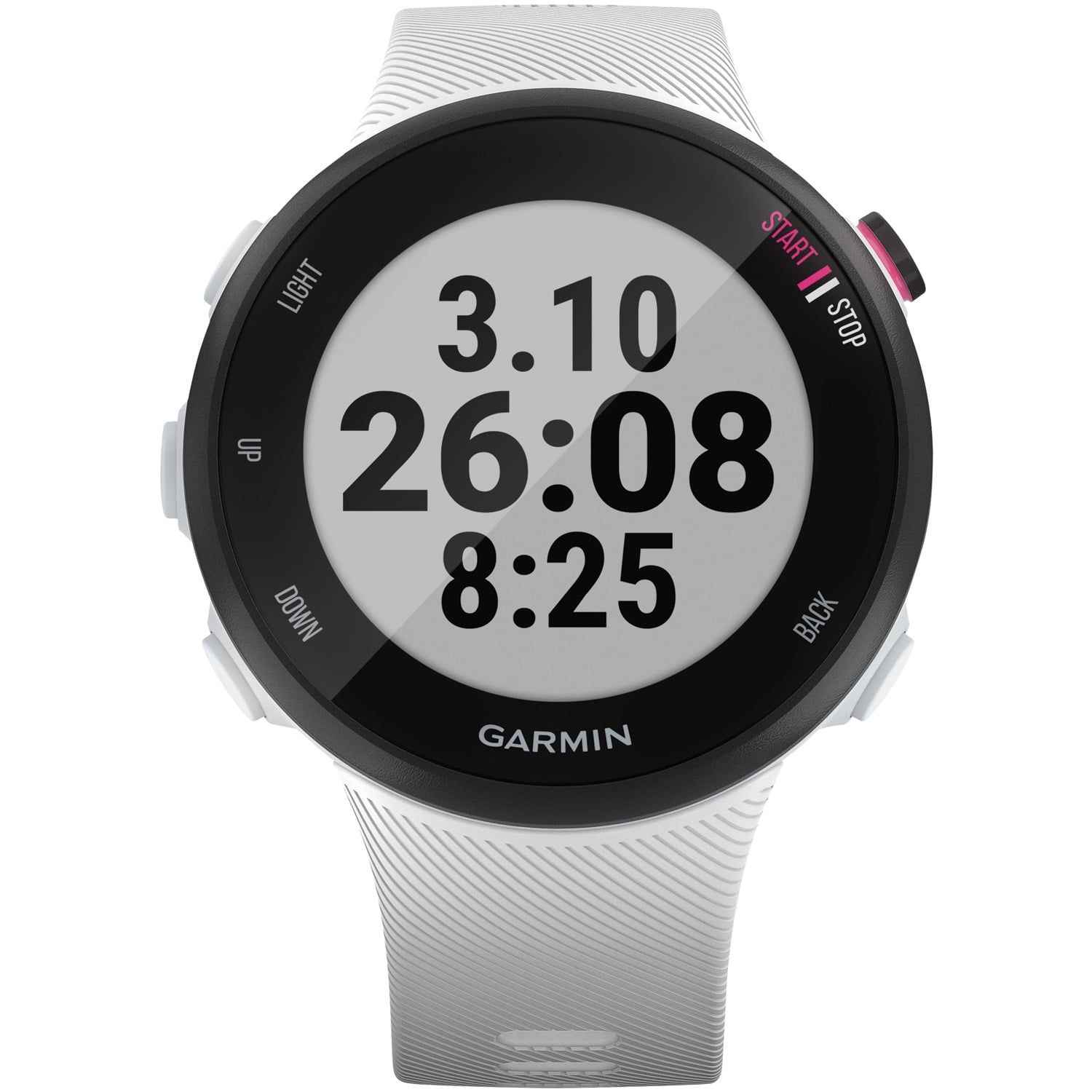 Garmin 010-02156-00 Forerunner 45s, 39MM Easy-to-Use GPS Running Watch with  Garmin Coach Free Training Plan Support, White