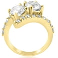 thumbnail image 3 of Pompeii 3.90ct Diamond Two Stone Forever Us Engagement Ring 14k Yellow Gold, 3 of 4