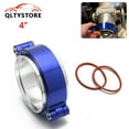 thumbnail image 1 of 4'' 101mm Aluminum Quick Release V-Band Clamp for Intake Intercooler Pipe Blue, 1 of 5