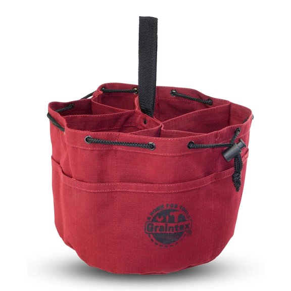 Graintex 18 Pocket Rip-Stop Canvas Drawstring Organizer Pouch for Small Tools, Screws, Parts – Efficient Storage for Job Site or Home