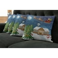 thumbnail image 5 of Ambesonne Christmas Throw Pillow Cover 4 Pack, Santa with Rudolf, 24", Multicolor, 5 of 5