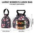thumbnail image 5 of Pioneer Flower Drawstring Lunch Bag Women - Drawstring Lunch Bag Insulated for Work Office - Stain-Resistant Large Lunchbags for Women with Multi-Pockets, 5 of 6