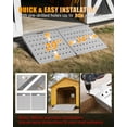 thumbnail image 2 of 29" x 24"Shed Ramp, 1 Pack Alloy Loading Ramp for Riding Mower, 900 LB Capacity Lawn Mower Ramp for Shed, Garage, Barn, Silver, 2 of 8