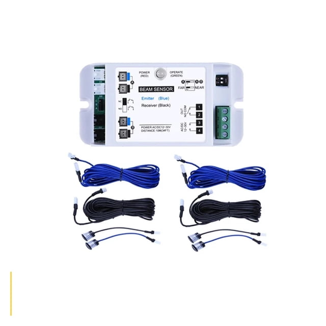 Capteur de Sécurité 10m Faisceau Unique Automatique Ouvre-Porte Coulissante Capteurs Infrarouges, Facile à Installer