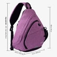 thumbnail image 3 of WATERFLY Unisex Large Capacity Nylon Sling Cross-Body Shoulder Chest Bag,Purple, 3 of 6