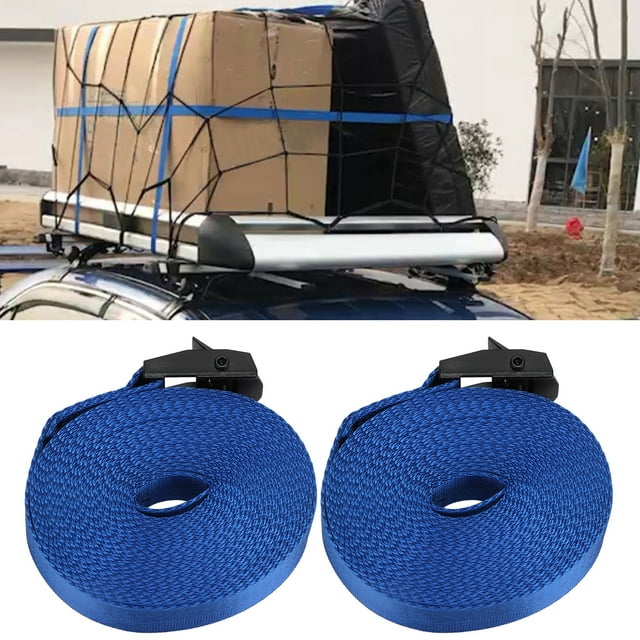 Sangles de Fixation Robustes Bleu Marine Boucles en Alliage de Zinc